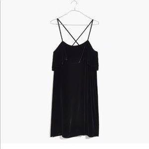 Madewell Velvet Ruffle Mini Dress